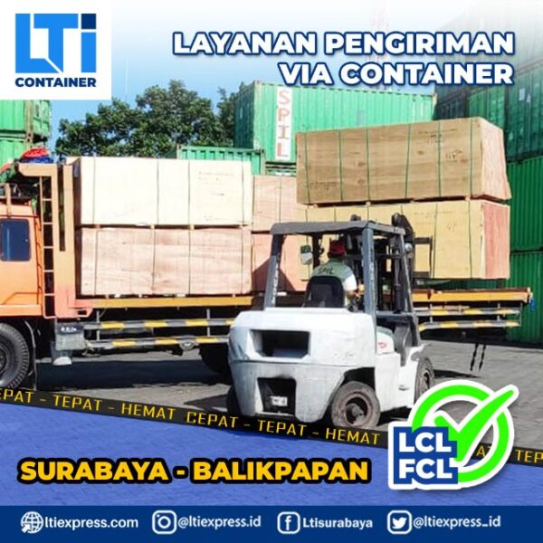 ekspedisi container surabaya balikpapan
