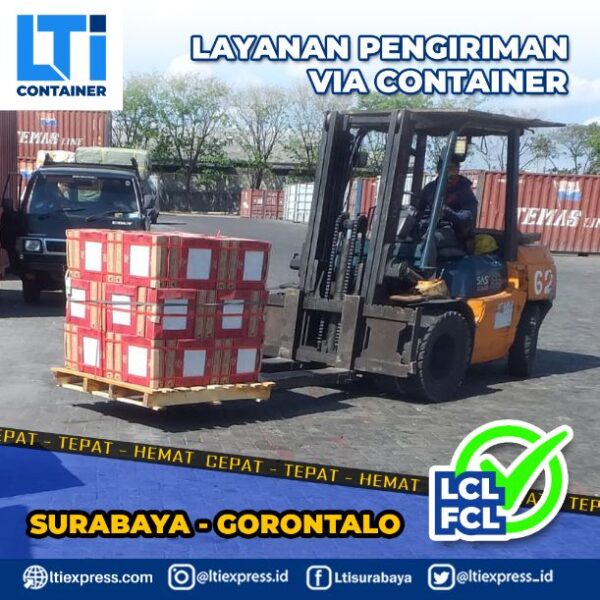 biaya ekspedisi container Surabaya Gorontalo