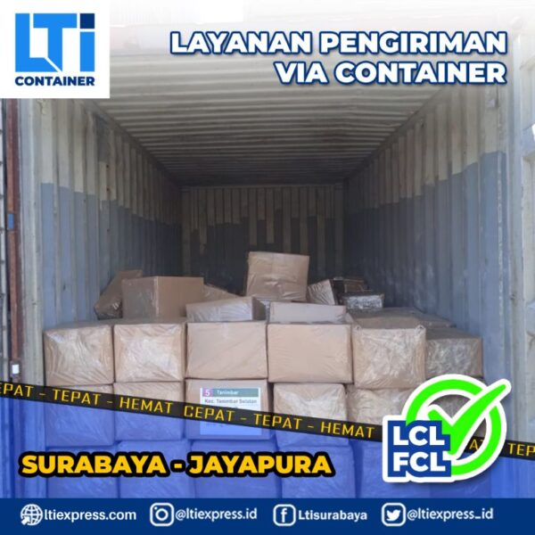 biaya ekspedisi container Surabaya Jayapura