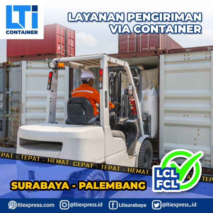 biaya ekspedisi container Surabaya Palembang