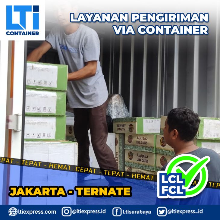 biaya ekspedisi container Jakarta Ternate
