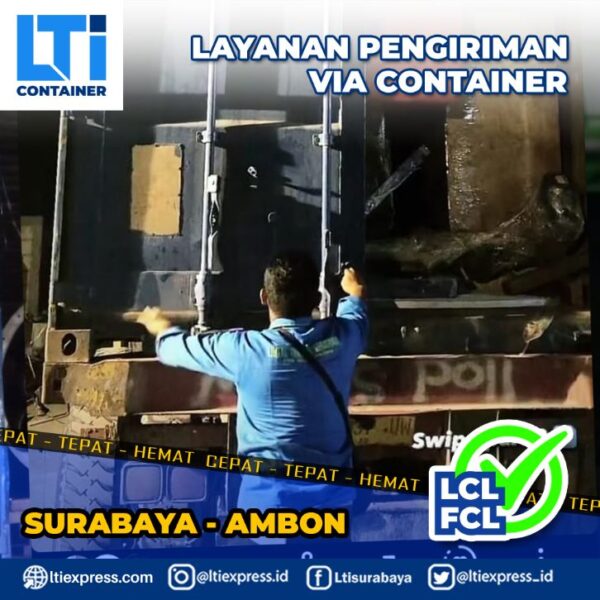 biaya ekspedisi container Surabaya Ambon