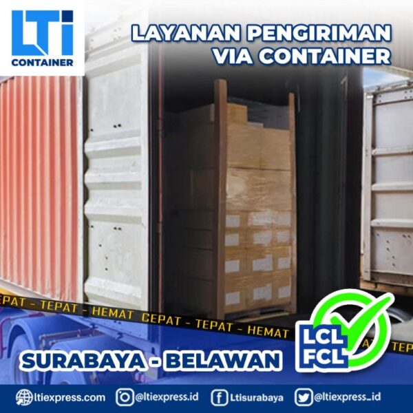 biaya ekspedisi container Surabaya Belawan