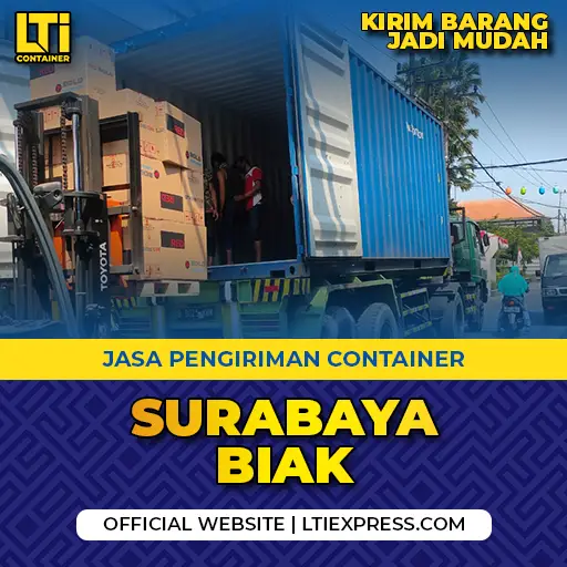 jasa pengiriman container surabaya biak