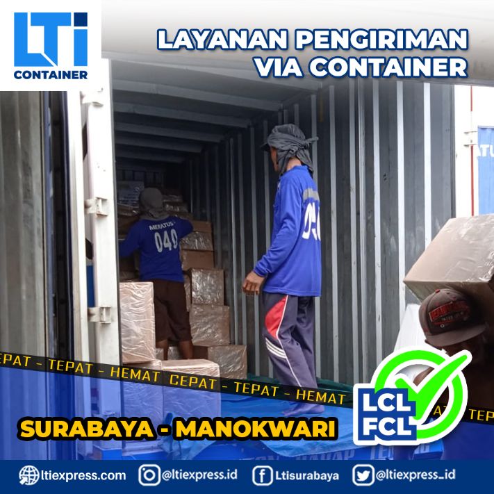 pengiriman container Surabaya Manokwari