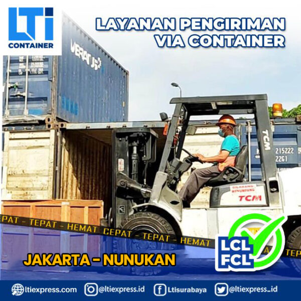 biaya ekspedisi container Jakarta Nunukan
