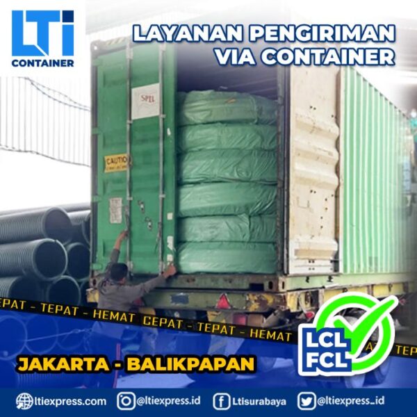 biaya ekspedisi container Jakarta Balikpapan