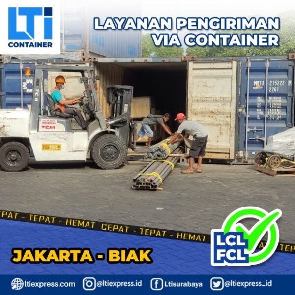 pengiriman container Jakarta Biak