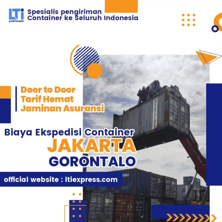 biaya ekspedisi container jakarta gorontalo