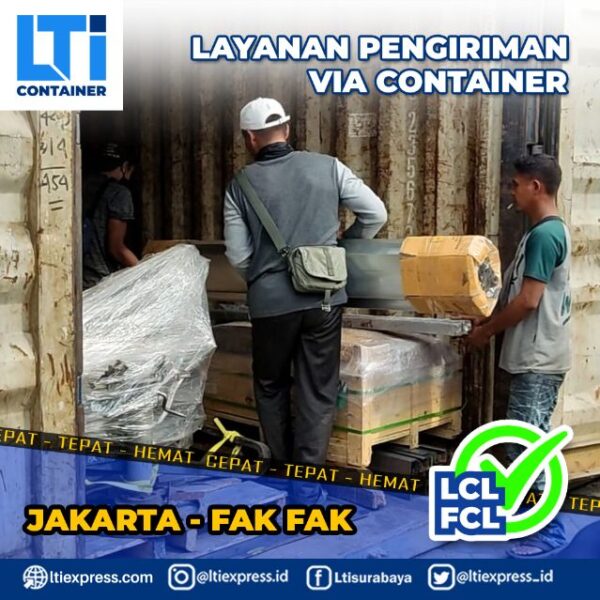 biaya ekspedisi container Jakarta Fakfak