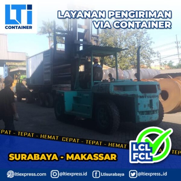 biaya ekspedisi container Surabaya Makassar