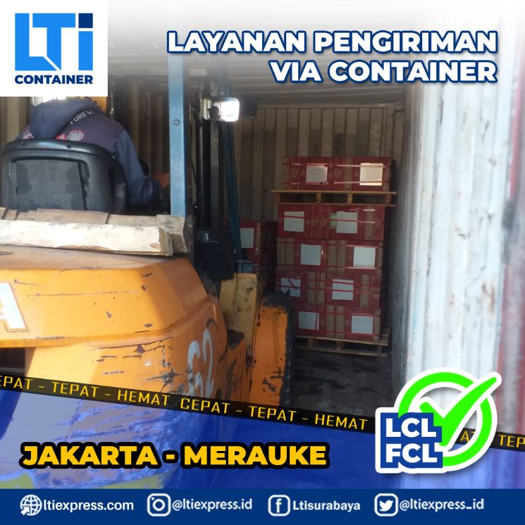biaya ekspedisi container Jakarta Merauke