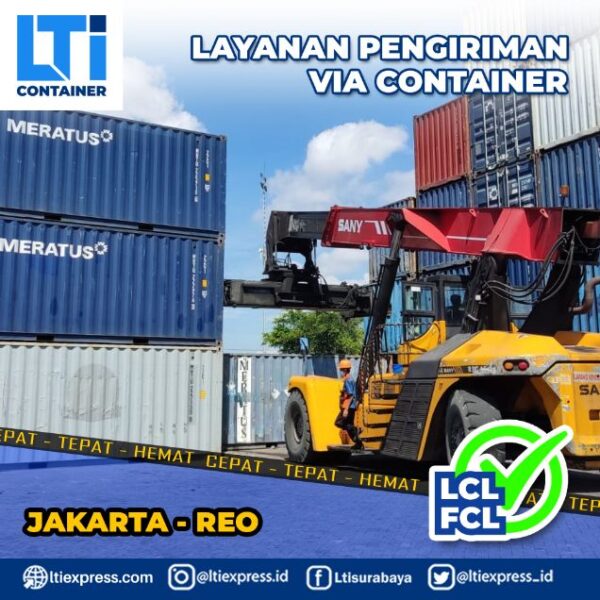 biaya ekspedisi container Jakarta Reo