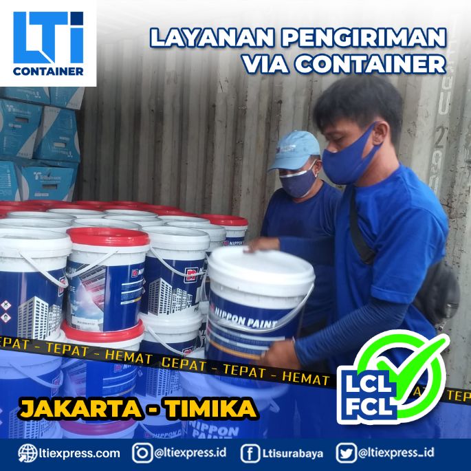 biaya ekspedisi container Jakarta Timika