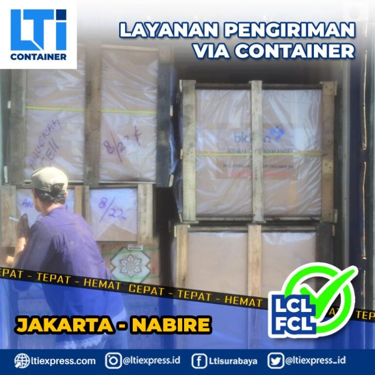 biaya ekspedisi container Jakarta Nabire