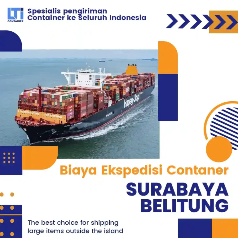 biaya ekspedisi container surabaya belitung