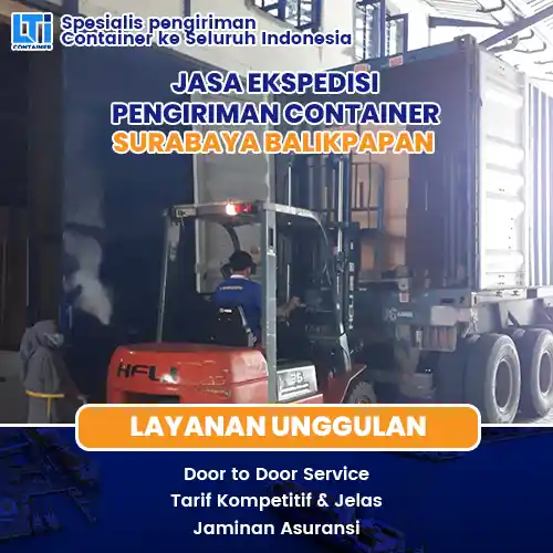jasa ekspedisi pengiriman container surabaya balikpapan