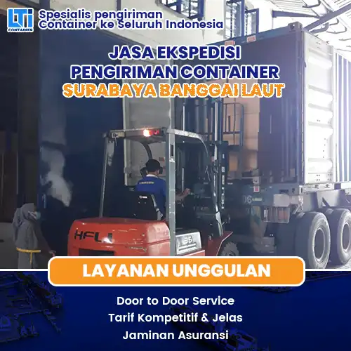 jasa ekspedisi pengiriman container surabaya banggai laut