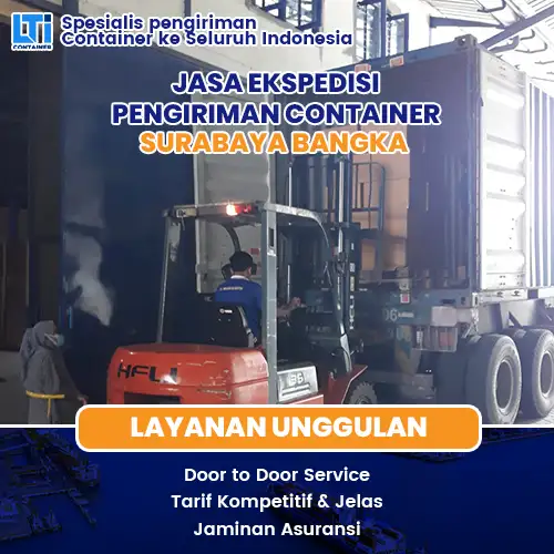 jasa ekspedisi pengiriman container surabaya bangka