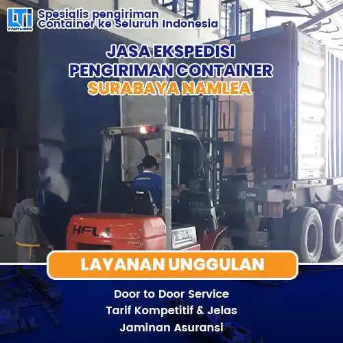 jasa ekspedisi pengiriman container surabaya namlea
