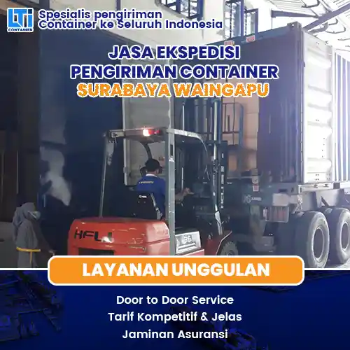 jasa ekspedisi pengiriman container surabaya waingapu